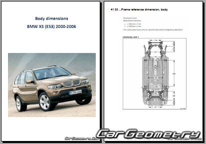 BMW X5 (E53) 2000-2006 Body dimensions