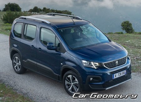 Peugeot Rifter 2018-2029 Body dimensions