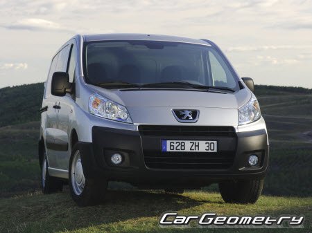 Peugeot Expert Van 2007–2013 Body dimensions