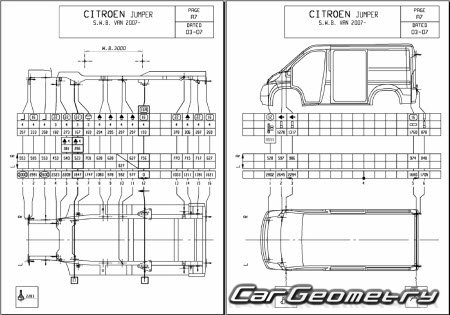 Citroen Jumper Van 2006-2014 Body dimensions