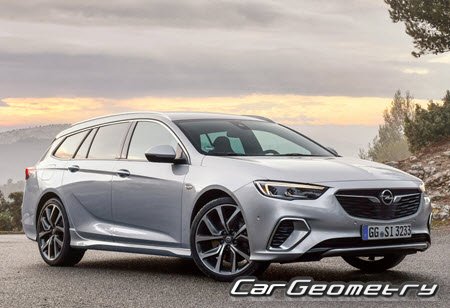 Opel Insignia Wagon 2017–2024 (Country Tourer & Sports Tourer) Body dimensions
