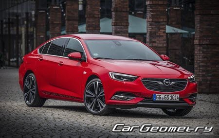 Opel Insignia Grand Sport 2017-2024 Body dimensions