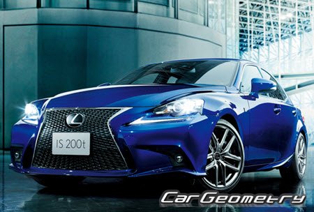 Lexus IS200t IS350 (ASE30 GSE31) 2015-2016 Body dimensions
