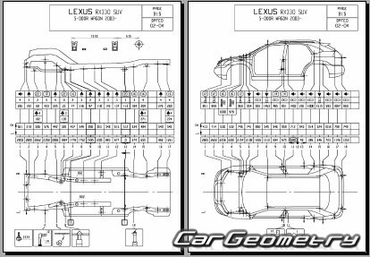 Lexus RX350, RX330, RX300 (GSU35, MCU35, MCU38) 2003-2009 Body Repair Manual