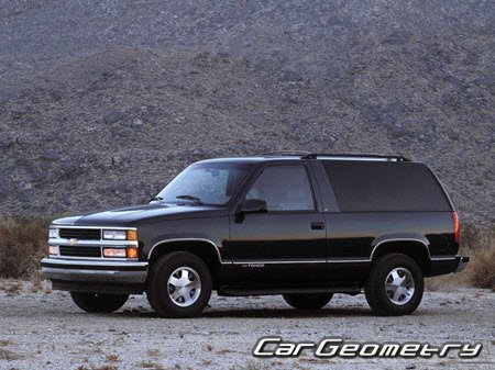 Chevrolet Tahoe I (GMT410) 1995–1999 (3-door) Body dimensions Body dimensions
