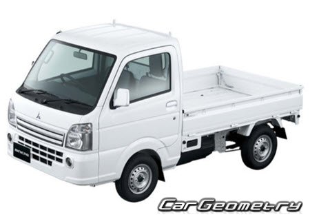 Mitsubishi Minicab Truck (DS16T) 2014-2020 Body dimensions