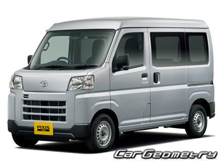 Toyota Pixis Van (S700 S710) from 2022 Body dimensions