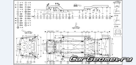 Subaru Impreza II (GD GG) 2005-2007 Body dimensions