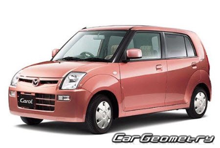 Mazda Carol (HB24S) 2004-2009 Body dimensions
