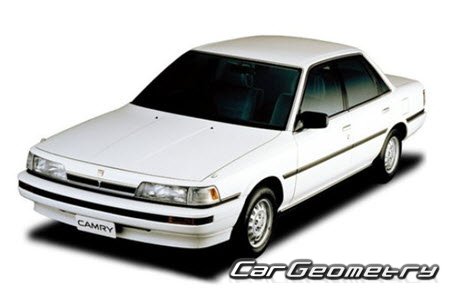 Toyota Camry & Vista (V20) 1986-1990 Body dimensions