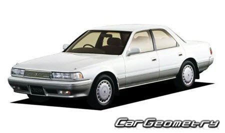 Toyota Cresta (X80) 1988-1992 Body dimensions