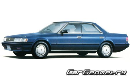 Toyota Chaser (X80) 1988-1992 Body dimensions