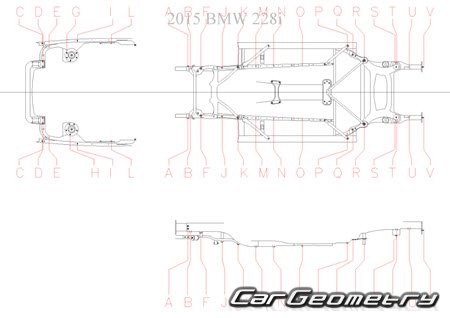 BMW 2 Series (F22) Coupe 2014-2020 Body dimensions