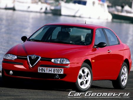 Alfa Romeo 156 (932A) 1997–2002 Body dimensions