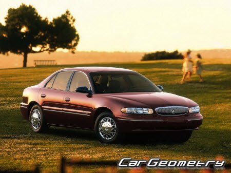 Buick Century 1997–2005 Body dimensions