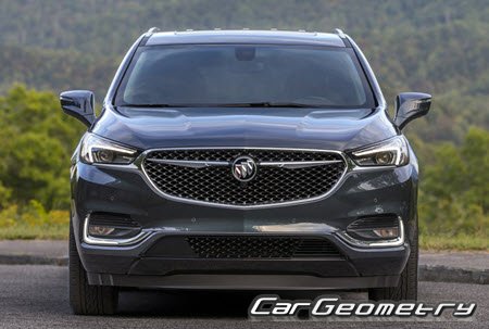 Buick Enclave 2018-2026 Body dimensions