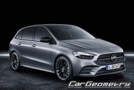 Mercedes B-Class (W247) from 2019 Body dimensions