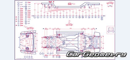 Cadillac CT6 2016-2023 Body dimensions