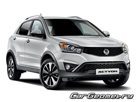SsangYong Actyon 2011-2017 Body dimensions