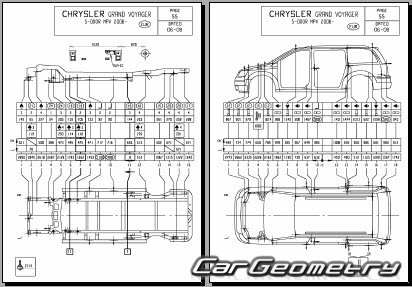 Chrysler Grand Voyager (RT) 2008-2014 Body dimensions