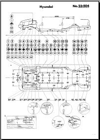 Hyundai Sonata (Y2) 1989-1994 Body dimensions