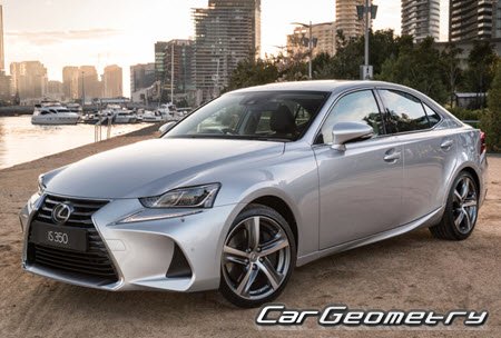 Lexus IS300 IS350 (ASE30 GSE31) 2017-2022 Body dimensions