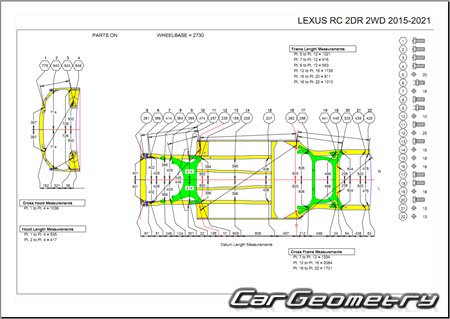 Lexus RC200T, RC300, RC350 2015-2021 Collision Repair manual