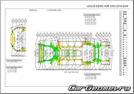 Lexus ES200 ES250 ES260 ES300h ES350 ES350F 2019-2024 Body Repair Manual
