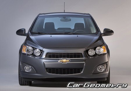 Chevrolet Sonic T300 2012-2018 (4DR Sedan, 5DR Hatchback) Body dimensions