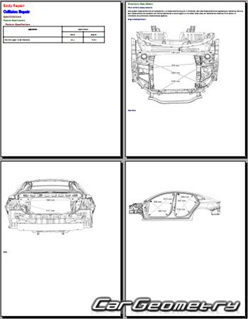 Chevrolet Malibu 2016-2023 Body dimensions