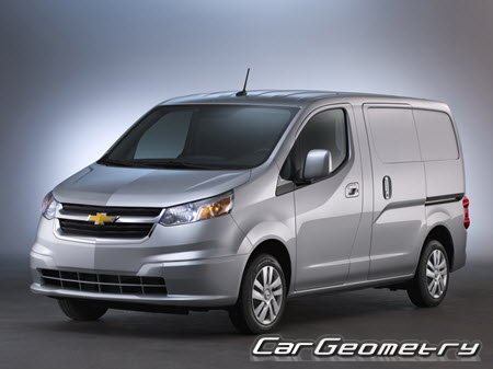 Chevrolet City Express 2014–2018 Body dimensions