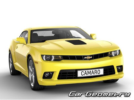 Chevrolet Camaro (Coupe, Convertible) 2010-2015 Body dimensions