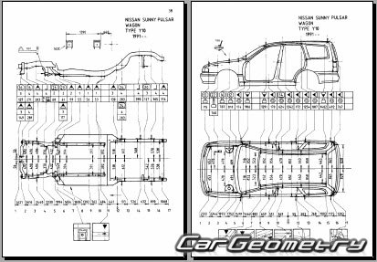 Nissan Sunny Wagon (Y10) 1990–2000 Body Repair Manual
