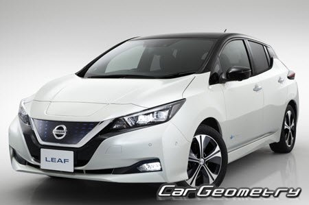 Nissan Leaf (ZE1) 2017-2024 Body dimensions