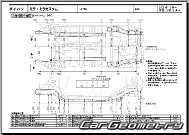 Daihatsu Mira 5DR (L275S L285S) 2007–2012 (RH Japanese market) Body dimensions