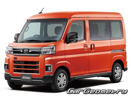 Daihatsu Atrai Wagon (S700 S710) from 2022 Body dimensions