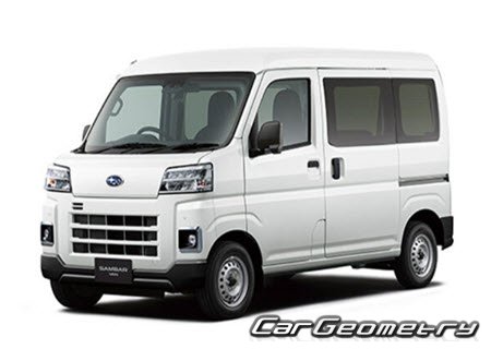 Subaru Sambar (S700 S710) from 2022 Body dimensions