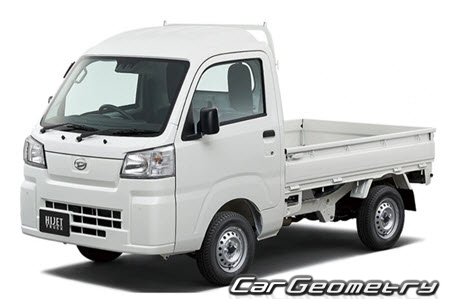 Daihatsu Hijet Truck (S50# S51#) from 2022 Body dimensions
