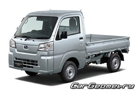 Subaru Sambar Truck (S50# S51#) from 2022 Body dimensions