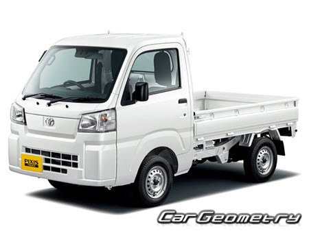 Toyota Pixis Truck (S50# S51#) from 2022 Body dimensions