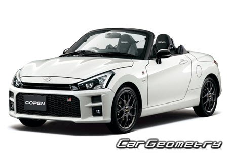 Toyota Copen GR Sport (LA400) from 2019 Body dimensions