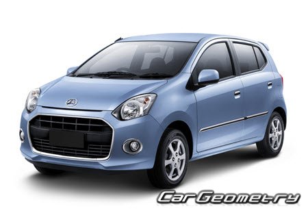 Daihatsu Ayla (B10) 2012-2020 Body dimensions