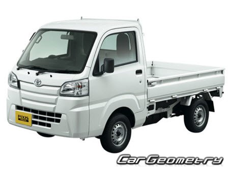 Toyota Pixis Truck 2014-2022 Body dimensions