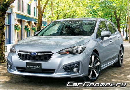 Subaru Impreza (GK GT) 2017-2024 Body dimensions