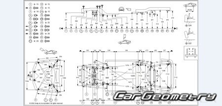 Subaru Impreza (GC GF) 1992-2000 Body dimensions
