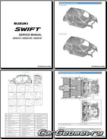 Suzuki Swift (3DR, 5DR Hatchback) 2010–2016 Body Repair Manual