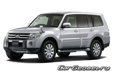 Mitsubishi Pajero (V93W V97W) 2006-2020 Body dimensions