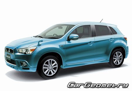 Mitsubishi RVR (GA3W) 2010–2019 Body dimensions