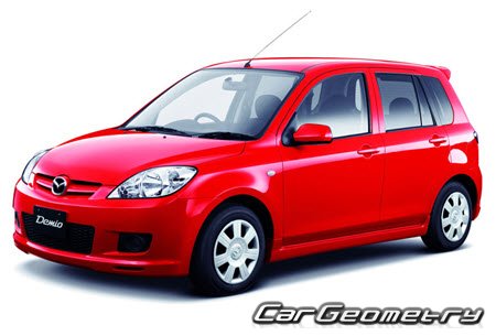 Mazda Demio (DY) 2002-2007 Body dimensions