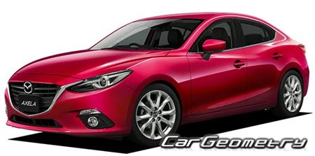 Mazda Axela Hybrid (BY) 2013-2019 Body dimensions